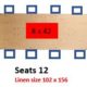 204 Rectangle Wide Tables - 8X42 - Seats 10 - 102X156