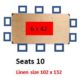 204 Rectangle Wide Tables - 6X42 - Seats 10 - 102X132