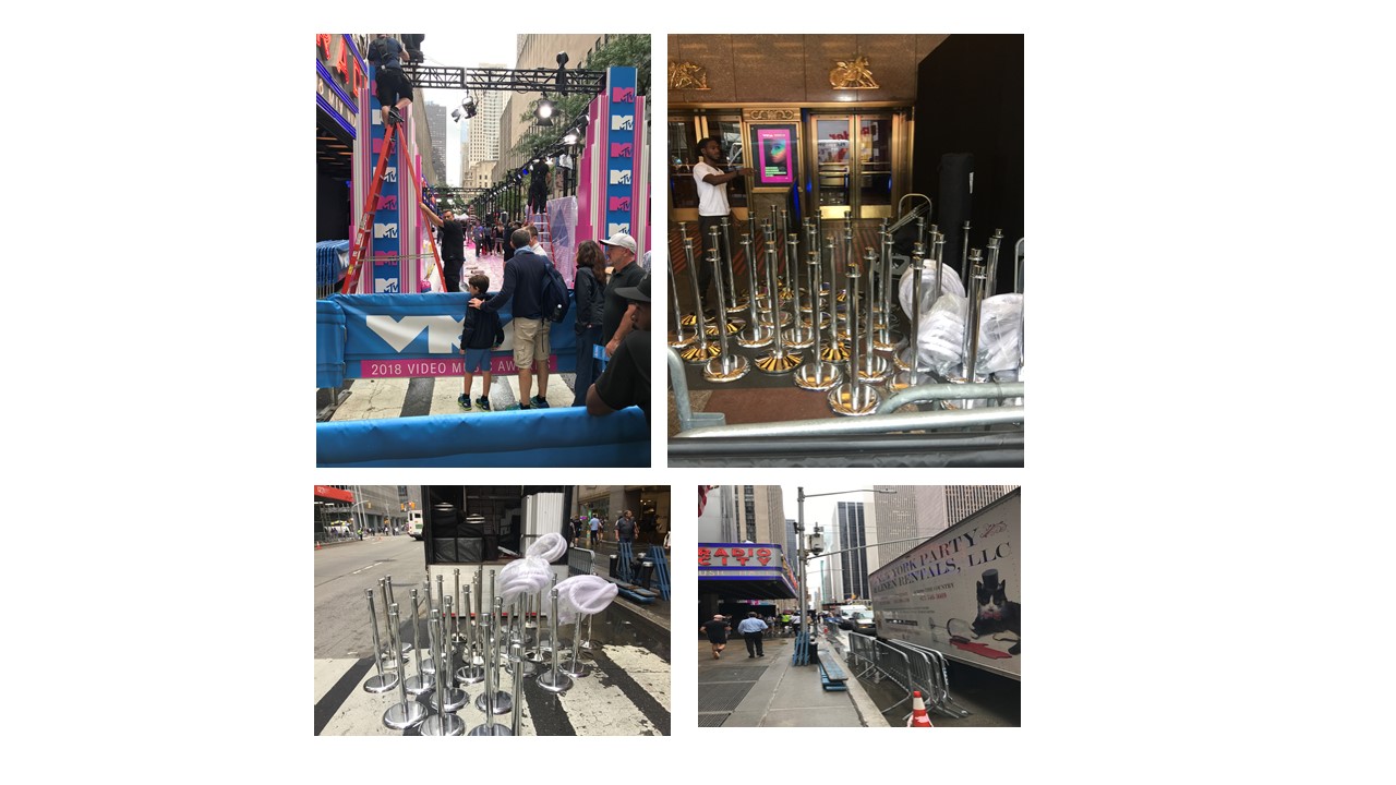 Chrome Stanchions with White Ropes