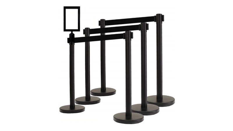 Stanchions Black Retractable