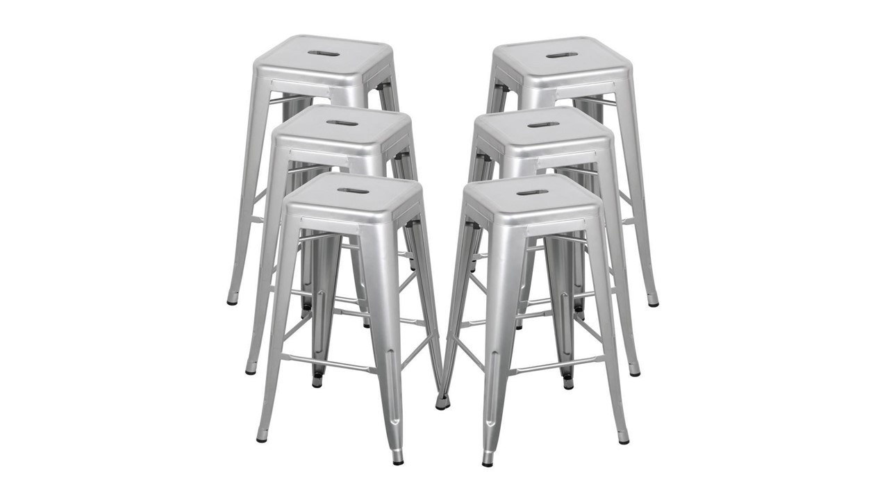 715 Bar Stools Metal Silver