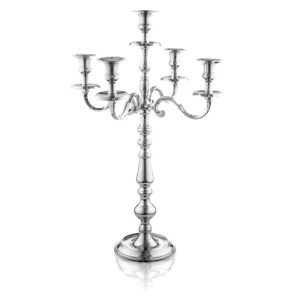 Candleabra Traditional 24"- 5 Candle Silver