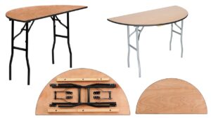 Half Round Tables For Rent