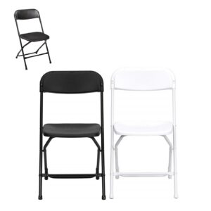 black plastic metal folding chairs