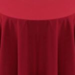Spun Polyester Cranberry Tablecloth - 84 - Round