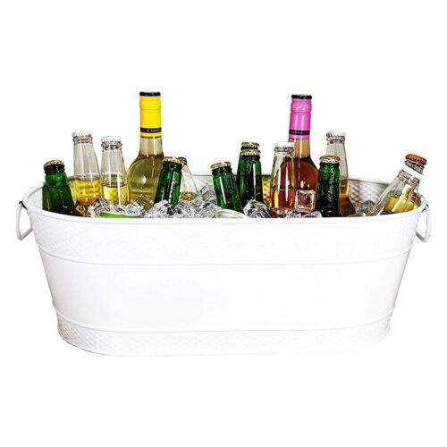 120 Galvanized Ice Tub White