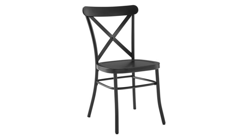 653 Cross Back Chair Black